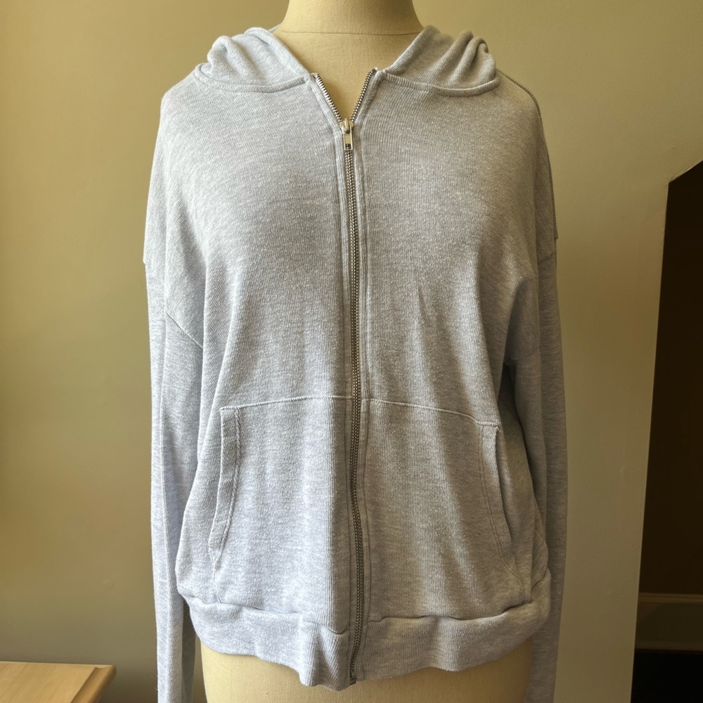 Brandy Melville Gray Zip Up Hoodie